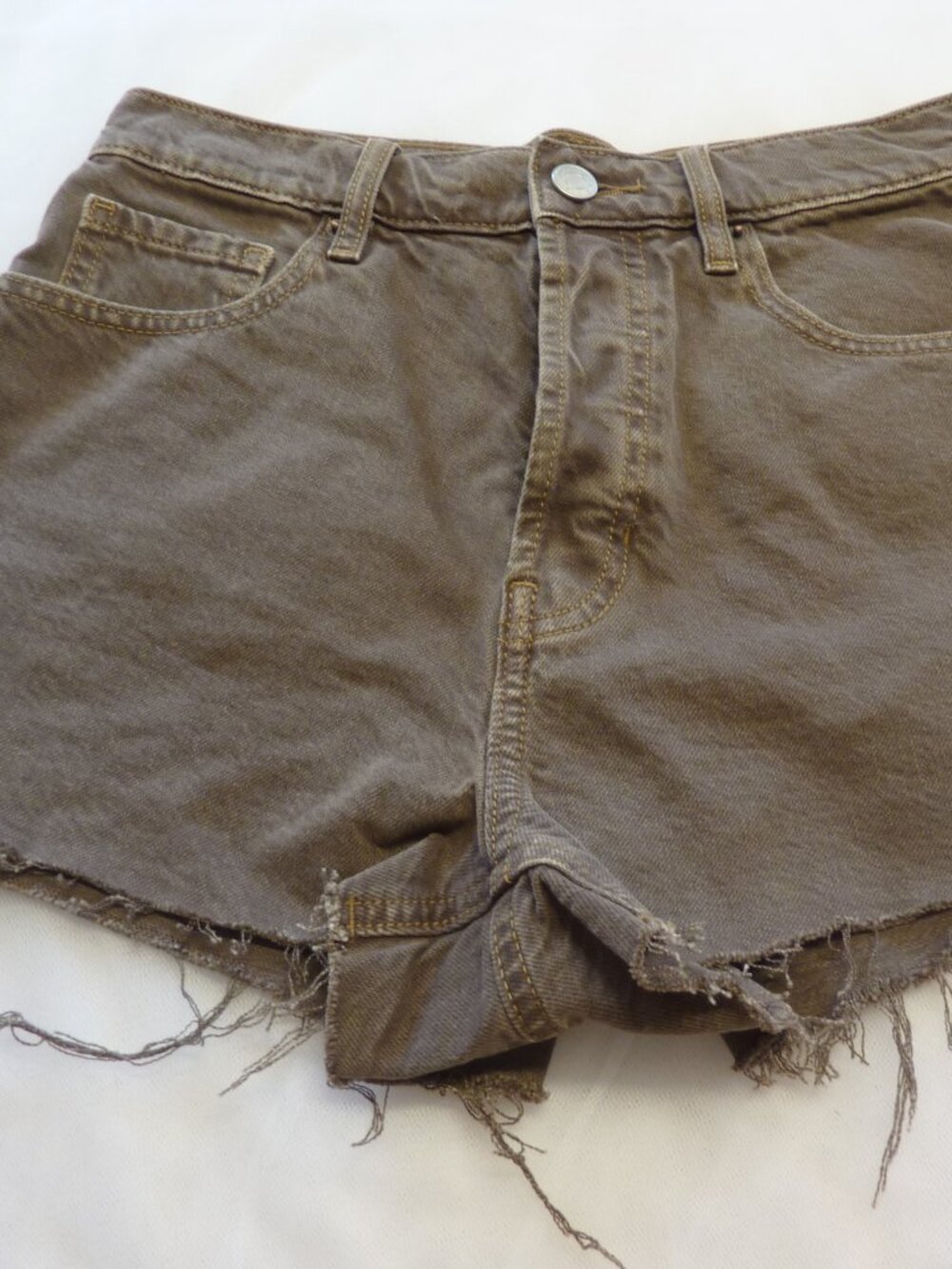 Pacsun Short Women's Brown Denim Shorts Summer Vintage High Rise Waist Size. 26